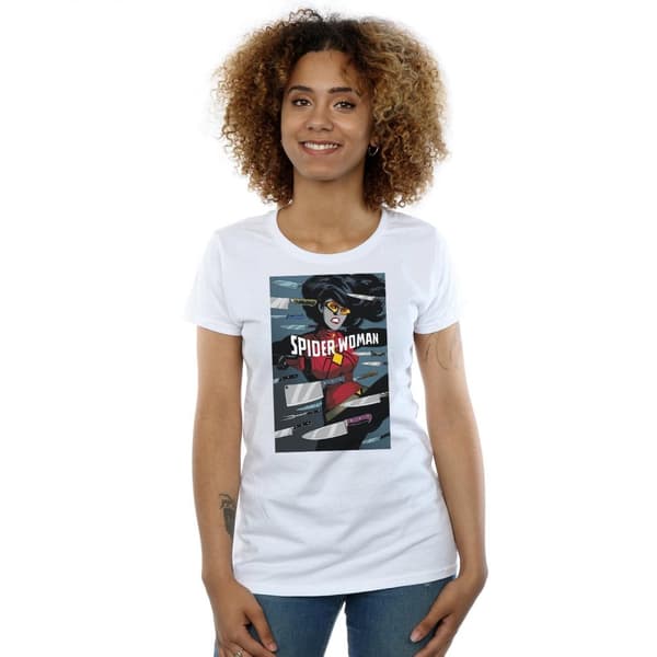 Marvel Womens/Ladies Spider-Woman Cover Cotton T-Shirt