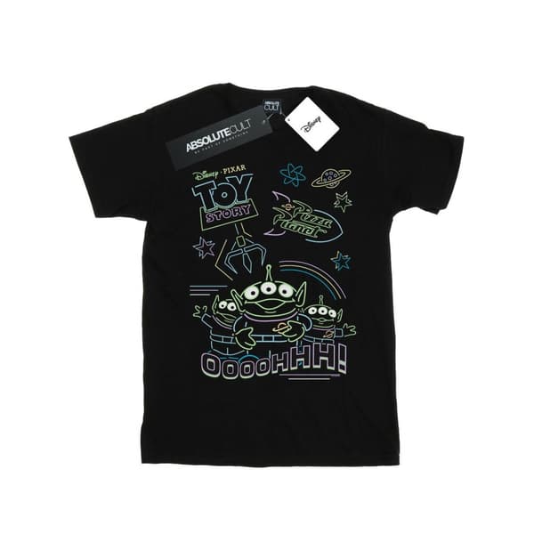 Disney Womens/Ladies Toy Story Neon Little Green Men Cotton Boyfriend T-Shirt