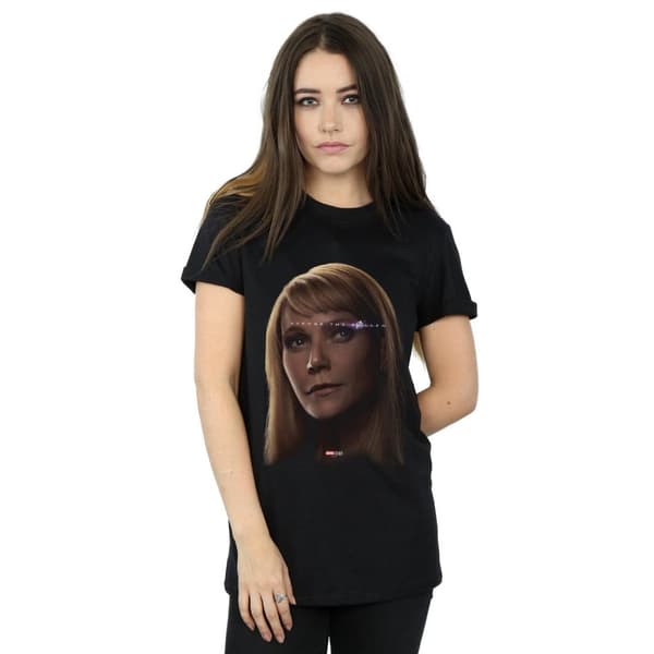 Marvel Womens/Ladies Avengers Endgame Avenge The Fallen Pepper Potts Cotton Boyfriend T-Shirt
