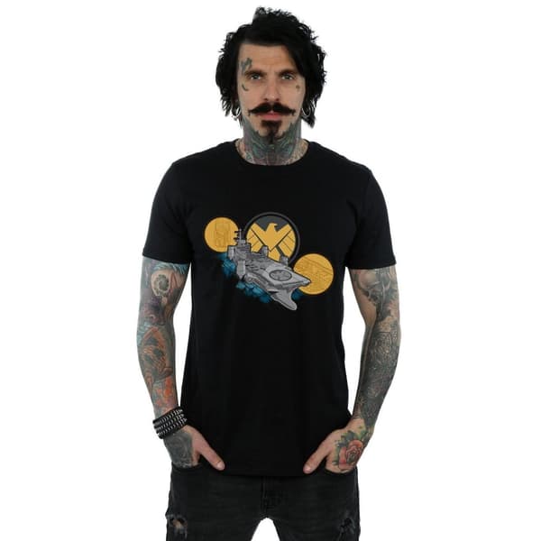 Marvel Mens S.H.I.E.L.D. Hellicarrier T-Shirt
