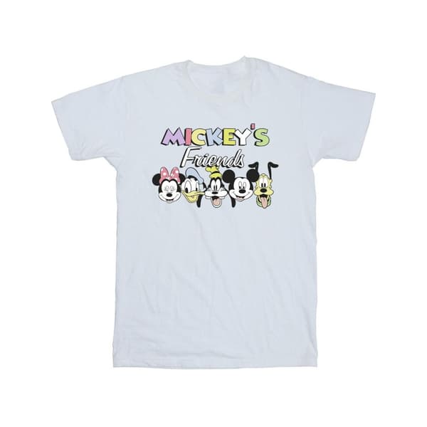 Disney Girls Mickey Mouse And Friends Faces Cotton T-Shirt