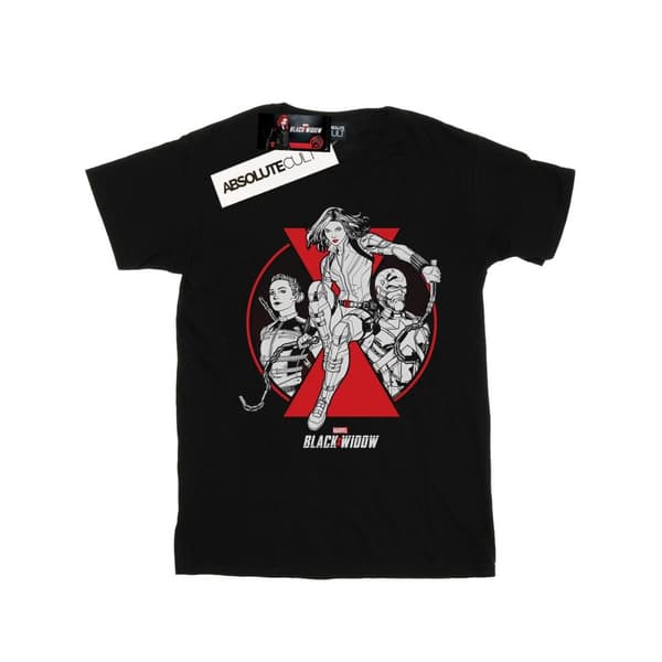 Marvel Pojkar - Black Widow Movie Character Badge T-shirt