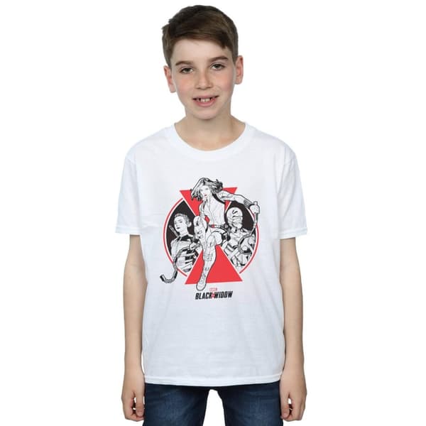 Marvel Pojkar - Black Widow Movie Character Badge T-shirt