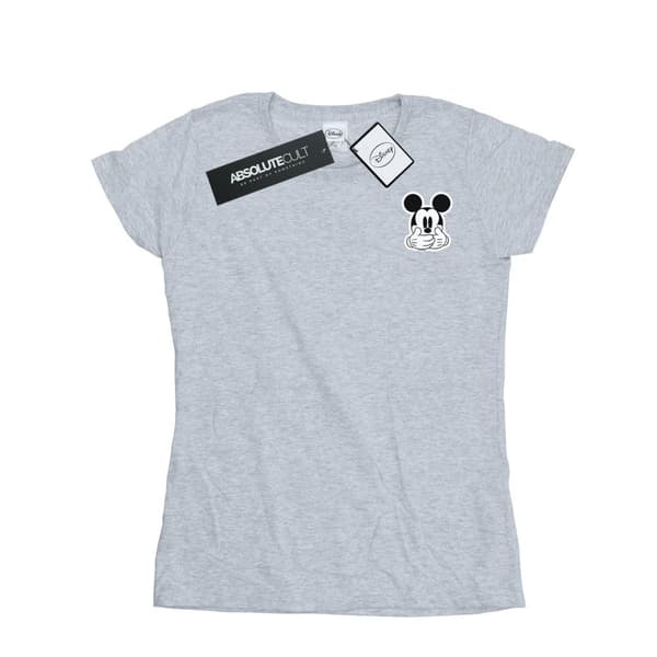 Disney Womens/Ladies Mickey Mouse Dont Speak Breast Print Cotton T-Shirt