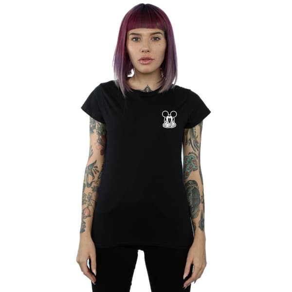 Disney Womens/Ladies Mickey Mouse Dont Speak Breast Print Cotton T-Shirt