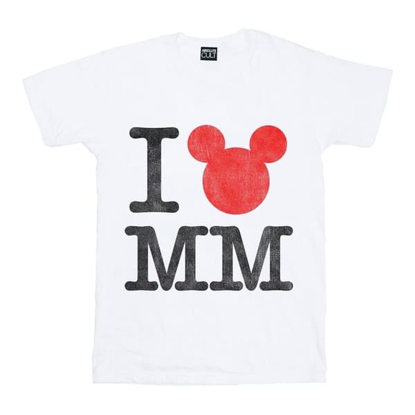 Disney Dam/Tjej Musse Pigg I Love Musse Boyfriend T-shirt i bomull