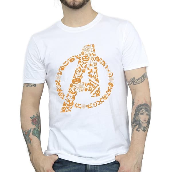 Marvel Herr Avengers Halloween Logo T-shirt