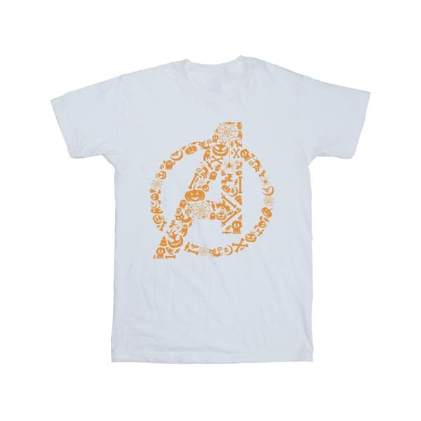 Marvel Herr Avengers Halloween Logo T-shirt White 4XL