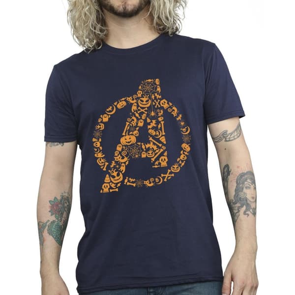 Marvel Herr Avengers Halloween Logo T-shirt