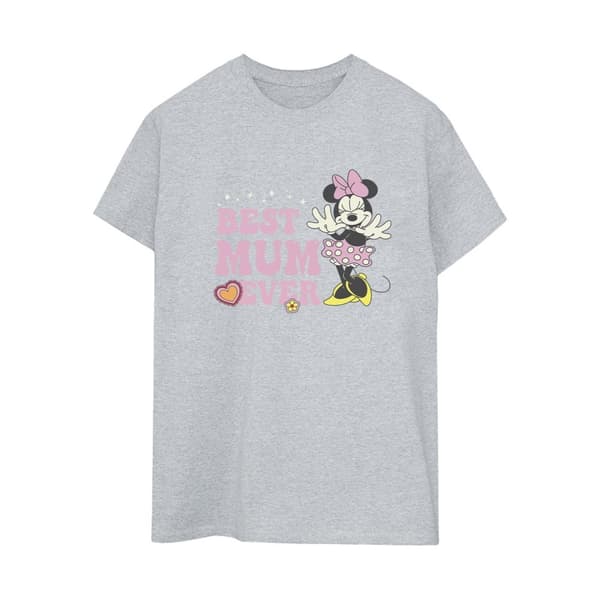 Disney Dam/dam Bästa mamman någonsin Boyfriend T-shirt i bomull Sports Grey L