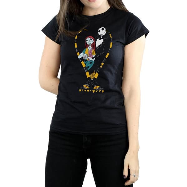 Disney Womens/Ladies Nightmare Before Christmas Jack And Sally Love Cotton T-Shirt