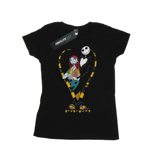 Disney Womens/Ladies Nightmare Before Christmas Jack And Sally Love Cotton T-Shirt