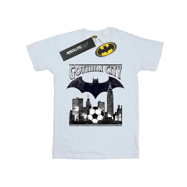 DC Comics Boys Batman Football Gotham City T-Shirt White 7-8 Years