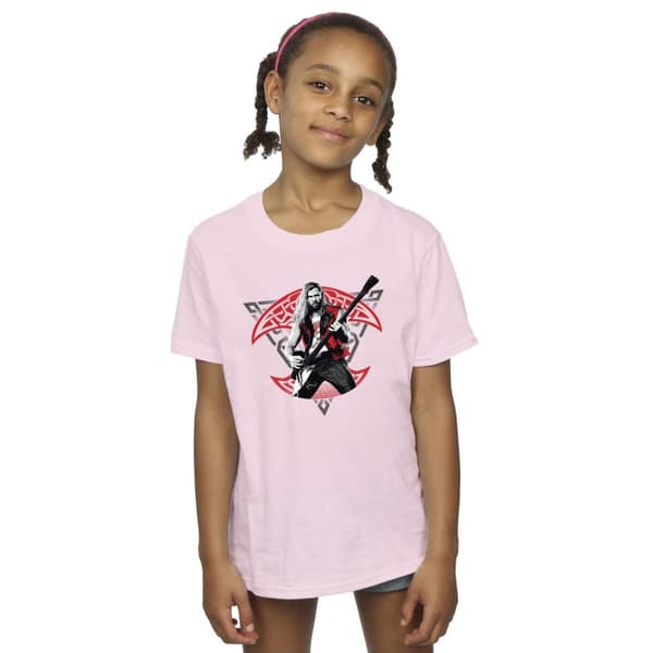 Marvel Girls Thor Love And Thunder Solo Guitar Bomulls-T-shirt