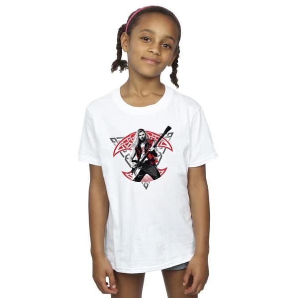 Marvel Girls Thor Love And Thunder Solo Guitar Bomulls-T-shirt