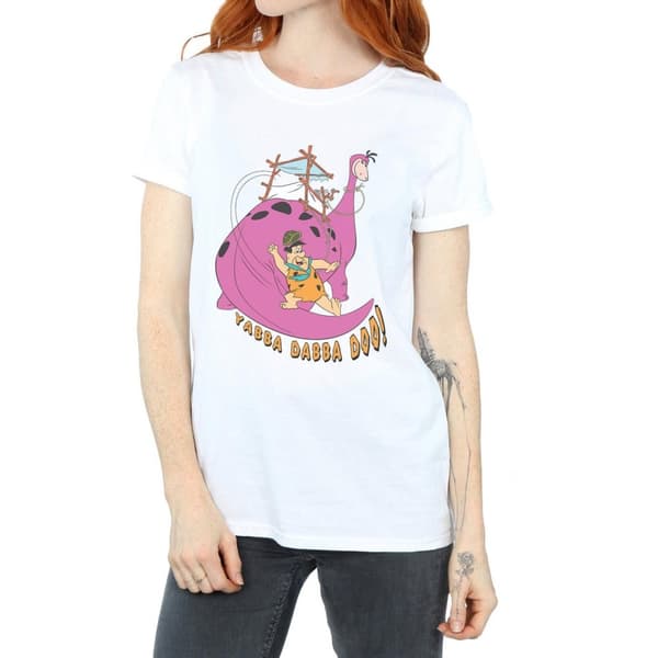 The Flintstones Womens/Ladies Yabba Dabba Doo Cotton Boyfriend T-Shirt