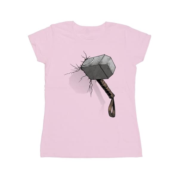 Marvel Universe Womens/Ladies Thor Hammer Crack Cotton T-Shirt