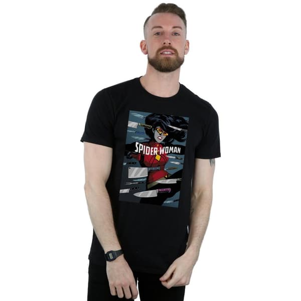 Marvel T-shirt med Spider-Woman-omslag för herrar