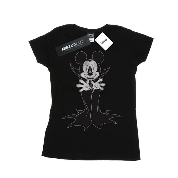 Disney Womens/Ladies Mickey Mouse Dracula Cotton T-Shirt