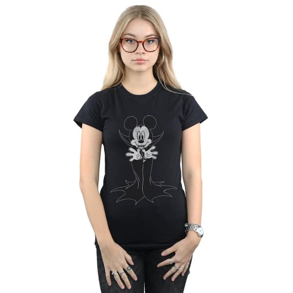 Disney Womens/Ladies Mickey Mouse Dracula Cotton T-Shirt