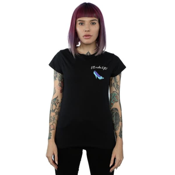 Disney Princess Womens/Ladies I´ll Make It Fit Breast Print Cotton T-Shirt