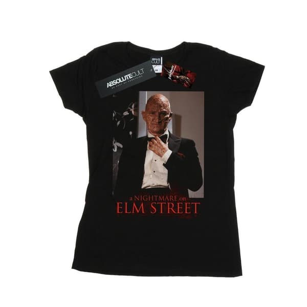 A Nightmare On Elm Street Dam/Tjej Freddy Smoking Bomulls-T-shirt Black L