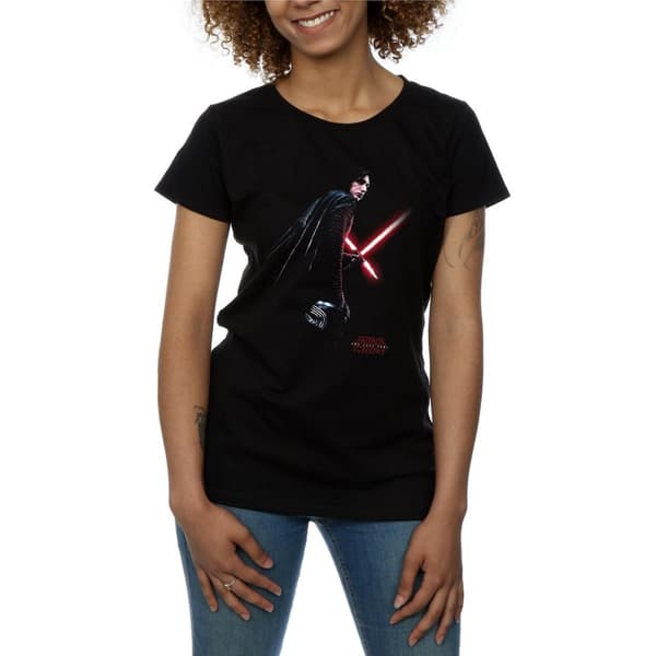 Star Wars Dam/Tjej - De sista jedi - Kylo Ren - T-shirt i bomull med skugga