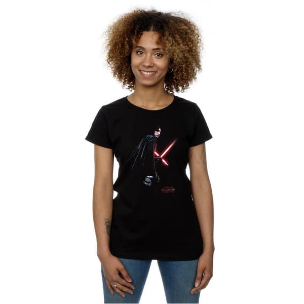 Star Wars Dam/Tjej - De sista jedi - Kylo Ren - T-shirt i bomull med skugga