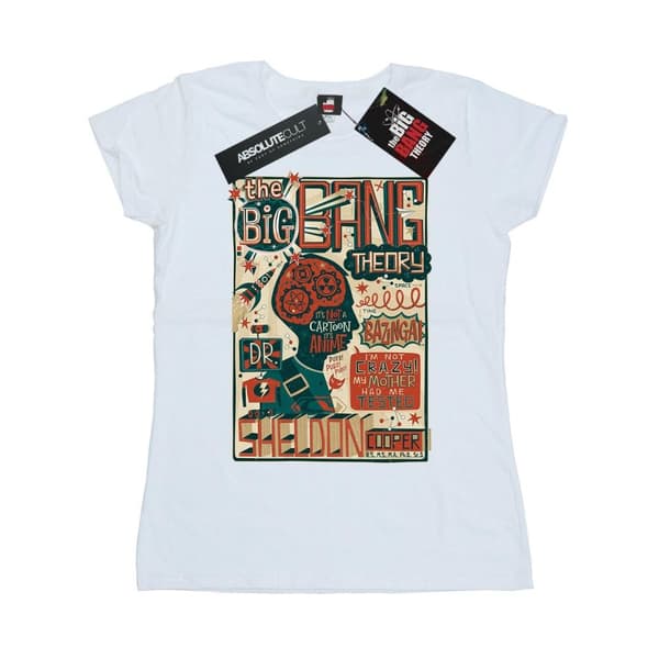 Big Bang Theory Womens/Ladies Infographic Poster Cotton T-Shirt