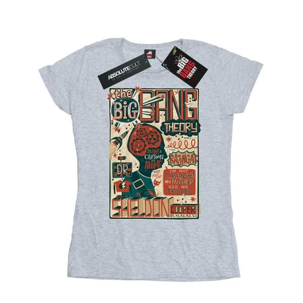 Big Bang Theory Womens/Ladies Infographic Poster Cotton T-Shirt