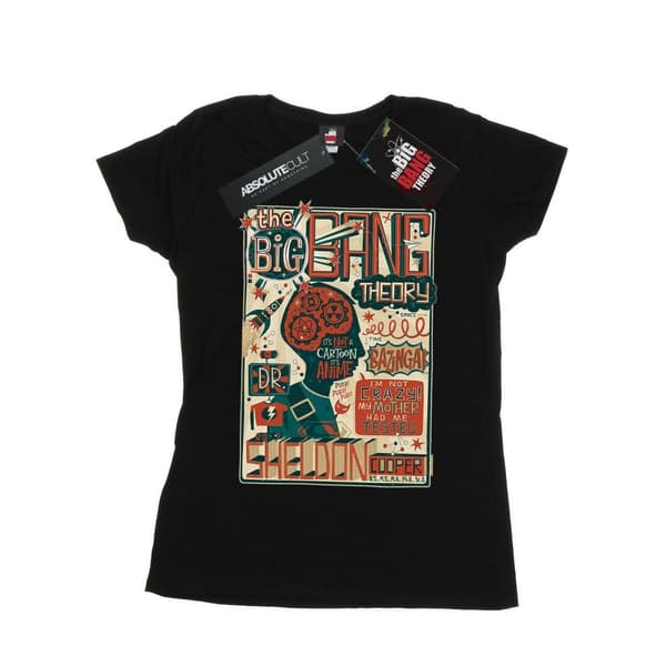 Big Bang Theory Womens/Ladies Infographic Poster Cotton T-Shirt