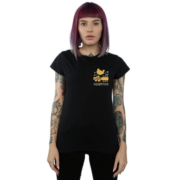 Woodstock Womens/Ladies Breast Logo Cotton T-Shirt