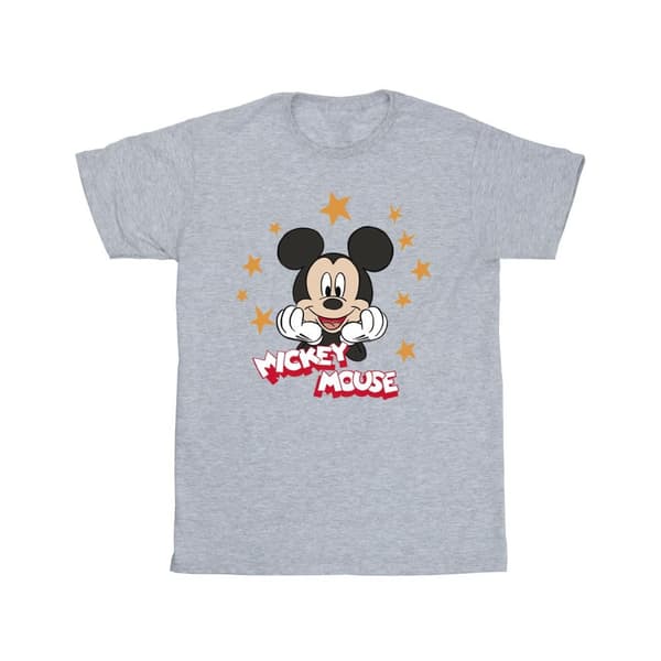 Disney Girls Mickey Mouse Stars Cotton T-Shirt