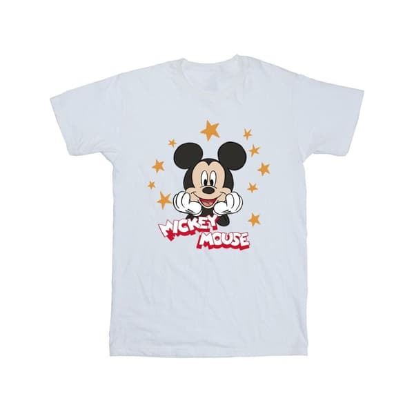 Disney Girls Mickey Mouse Stars Cotton T-Shirt