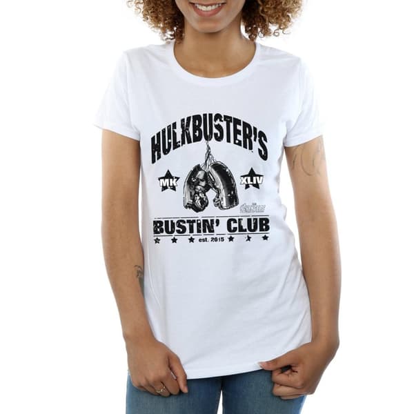 Marvel Womens/Ladies Iron Man Hulkbuster´s Bustin´ Club Cotton T-Shirt