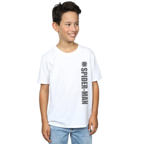 Marvel Boys Spider-Man Patterned Logo T-Shirt