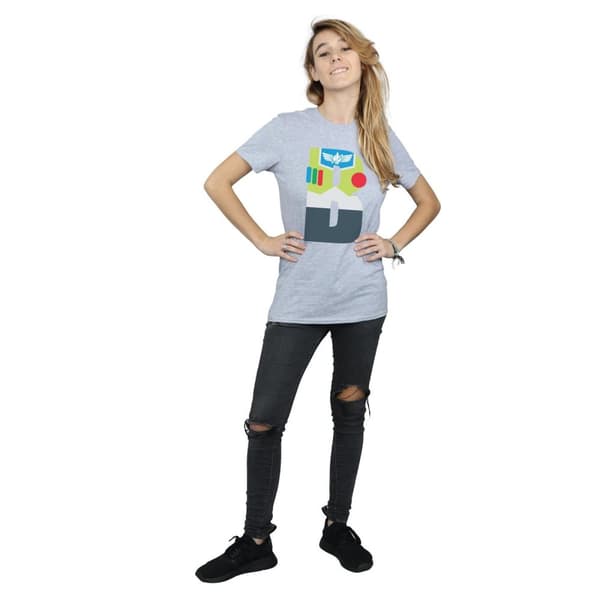 Disney Dam/Lady Alphabet B Is For Buzz Lightyear Boyfriend T-shirt i bomull