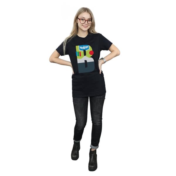 Disney Dam/Lady Alphabet B Is For Buzz Lightyear Boyfriend T-shirt i bomull
