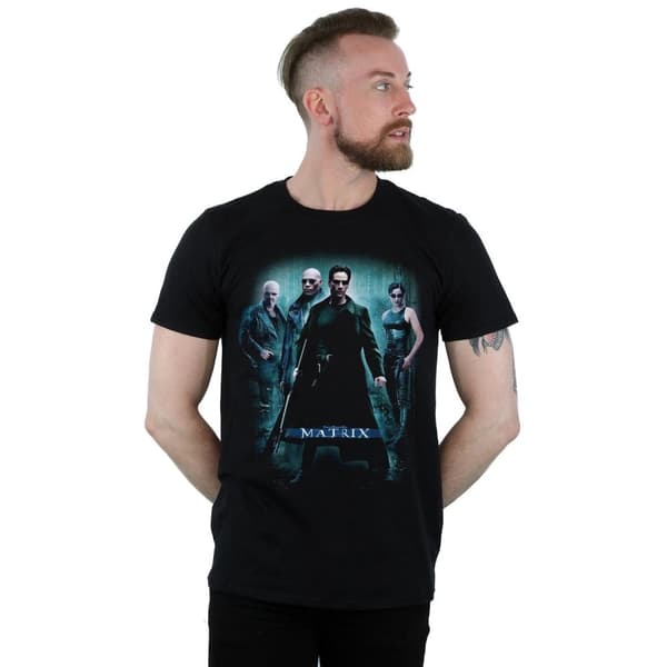 The Matrix T-shirt med gruppaffisch för herrar