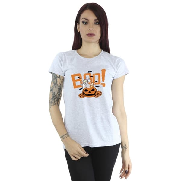 Tom & Jerry Womens/Ladies Halloween Boo! Cotton T-Shirt