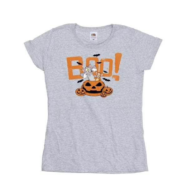 Tom & Jerry Womens/Ladies Halloween Boo! Cotton T-Shirt