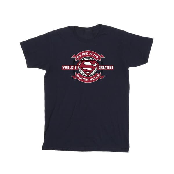DC Comics Superman Super Hero T-shirt för herrar Navy Blue 4XL
