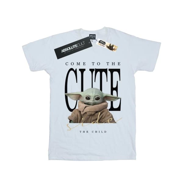 Star Wars Dam/kvinnor The Mandalorian The Cute Side Boyfriend T-shirt i bomull