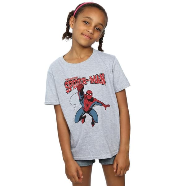 Marvel Girls Spider-Man Leap Cotton T-Shirt