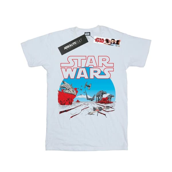Star Wars Dam/Tjej The Last Jedi - Action Scene Boyfriend-T-shirt i bomull