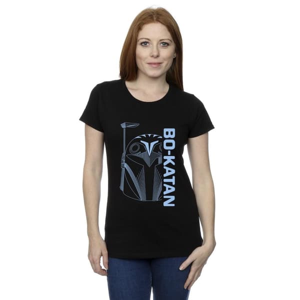 Star Wars Womens/Ladies The Mandalorian Bo Katan Helm Cotton T-Shirt