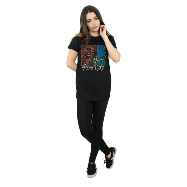 Star Wars Dam/Tjej Chewbacca Roar Pop Art Boyfriend T-shirt i bomull