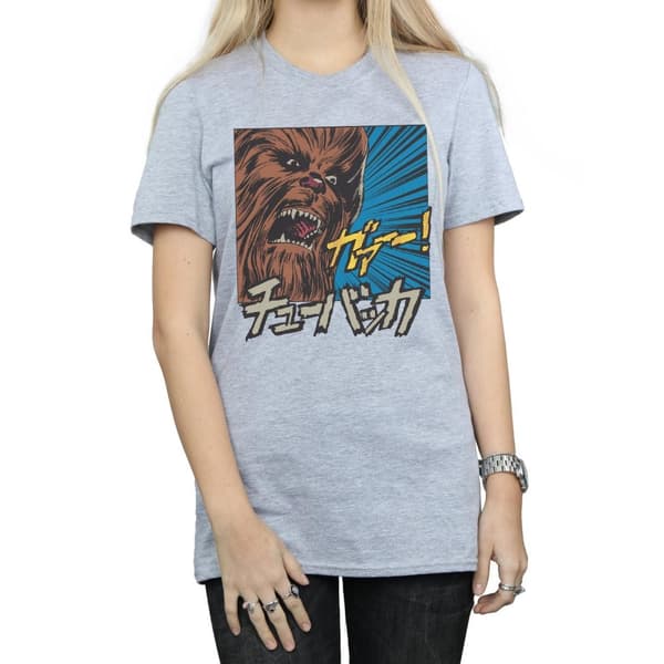 Star Wars Dam/Tjej Chewbacca Roar Pop Art Boyfriend T-shirt i bomull