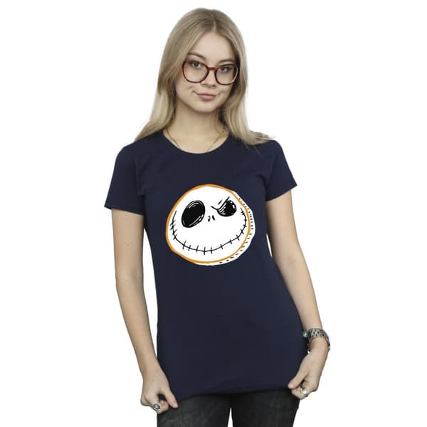 Disney Dam/Tjej - The Nightmare Before Christmas Jack Face - T-shirt i bomull