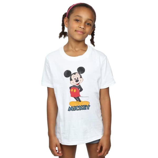 Disney Girls Mickey Mouse Retro Pose Cotton T-Shirt